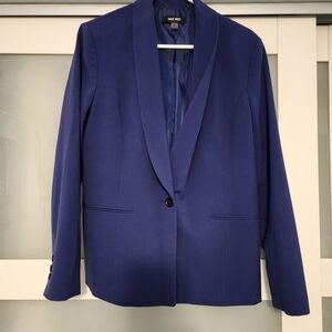 Nine West Women's Navy Single-Button Blazer
